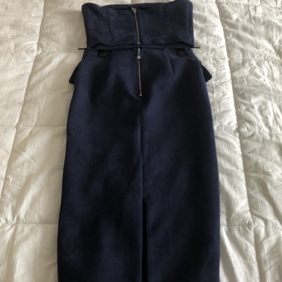 🌎Kendi Boutique Designer Suede Skirt Set in Navy - Picture 5 of 9